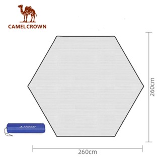 CAMEL CROWN เสื่อปิกนิก เสื่อฟอยล์อลูมิเนียม กันชื้น เสื่อปิกนิก กลางแจ้ง แบบพกพา ชายหาด