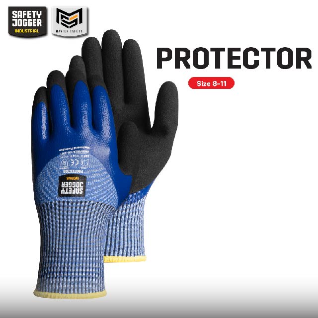 ภาพหน้าปกสินค้าSafety Jogger รุ่น PROTECTOR ถุงมือกันบาด ถุงมือเคลือบโฟมไนไตร