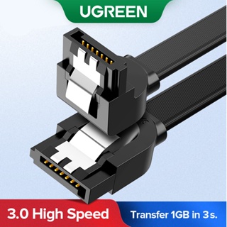 ภาพหน้าปกสินค้าUGREEN-Cable 3,0 para disco duro SSD HDD SATA 3, Cable de ángulo recto para Asus MSI, Gigabyte, Cable de placa base Sata ที่เกี่ยวข้อง