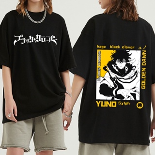 Japan Anime Black Clover Graphic Tees Men Women Yami Sukehiro T-shirt Harajuku Manga O- Neck Short Sleeved T Shirt _01
