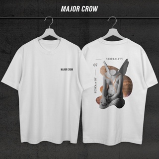 【hot tshirts】MAJOR CROW | เสื้อยืด "Echoes of Mortality" [White]2022