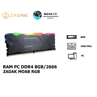 ภาพหน้าปกสินค้า🔥ใส่โค้ดลด50฿\"3D2L2UJU\"🔥 ZADAK MOAB RGB RAM PC (แรมพีซี) DDR4 8GB/2666 (8GBx1) Warranty LT ที่เกี่ยวข้อง