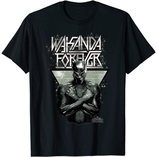 ✅✅  เสื้อยืดลำลอง Marvel Black Panther Wakanda Forever Prism Patterned T-Shirt Mens Marvel Avengers_05