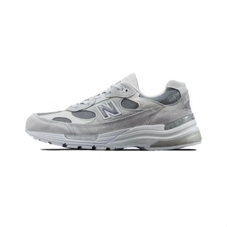 ของแท้100% New Balance 992 white grey silver sports shoesรองเท้าผ้าใบแฟชั่น