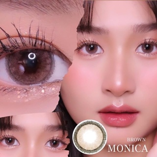 คอนแทคเลนส์ รุ่น Monica Brown สีน้ำตาล &gt;&gt;แบบสายตาสั้นและแฟชั่น