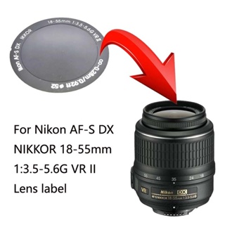 ใหม่ สําหรับ Nikon AF-S DX NIKKOR 18-55 มม. 1:3.5-5.6G VR &amp;แหวนฉลาก VR II ติดด้านหน้าเลนส์ ขนาด 18-55 มม. สําหรับตกแต่ง