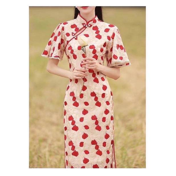 wide-sleeves-qipao-กี่เพ้าแขนกว้าง