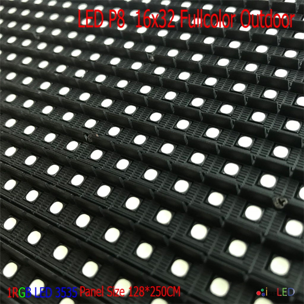LED P8 SMD Full Color กลางแจ้ง RGB โมดูลสีเต็มจอแสดงผล LED 16x32 Pixels ...