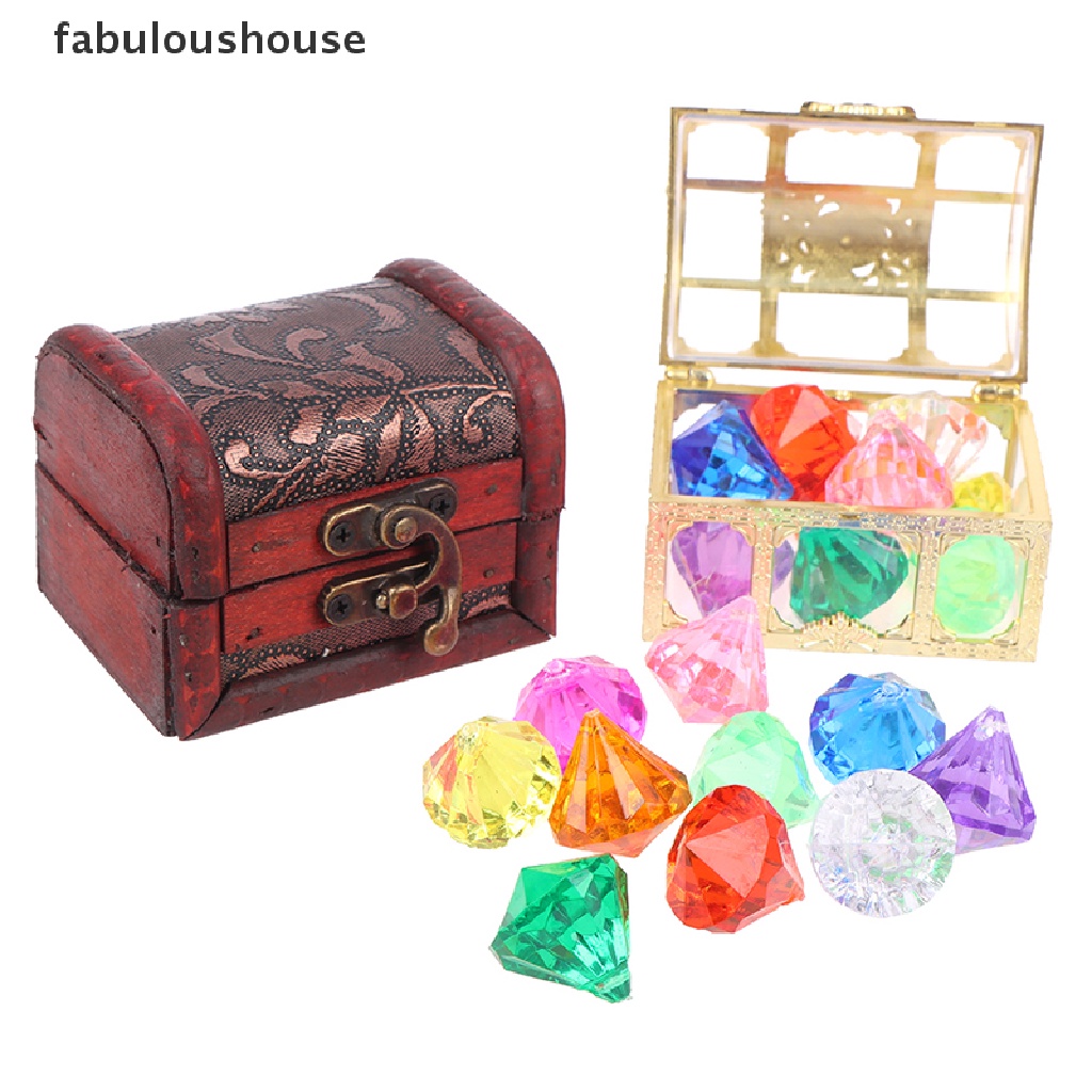 fabuloushouse-ของเล่นสระว่ายน้ํา-อัญมณีดําน้ํา-ประดับเพชร-หลากสี-10-ชิ้น-พร้อมกล่องโจรสลัด