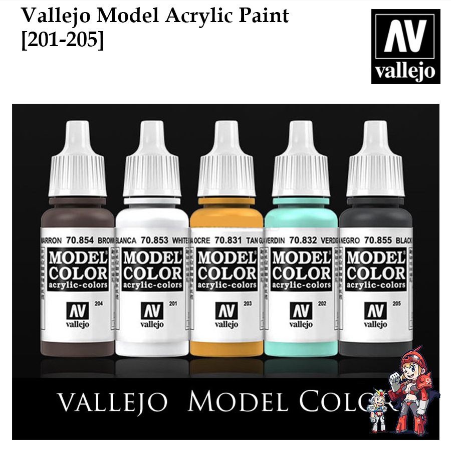 สีแอร์บรัช [Vallejo Model] 201-205 Color acrylic 17ml | Shopee Thailand