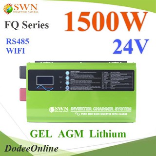 .อินเวอร์เตอร์ UPS เพียวไซน์เวฟ 1500W แบตเตอรี่ 24V LCD Off Grid หม้อแปลงเทอรอยด์  รุ่น FQ-1500W-24V DD