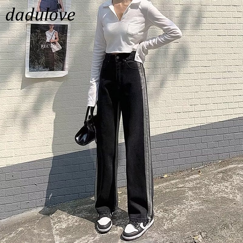 dadulove-new-korean-version-of-ins-gradient-jeans-niche-retro-straight-leg-pants-high-waist-loose-wide-leg-pants