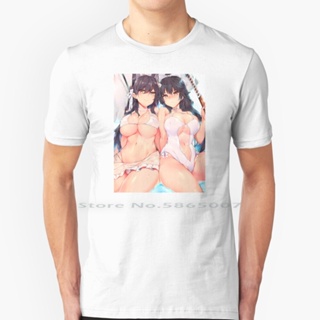 [S-5XL]Atago &amp; Takao ( Hentai ) T Shirt 100% Cotton Thicc Girls Game Lewd Sexy Big Boobs Big Tits Atago Takao Ecchi_57