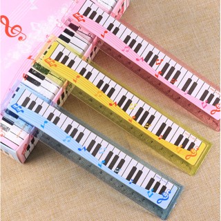 ไม้บรรทัด เปียโน Piano 15ซม. น่ารักมากๆ สีสดใส เครื่องเขียนน่ารัก