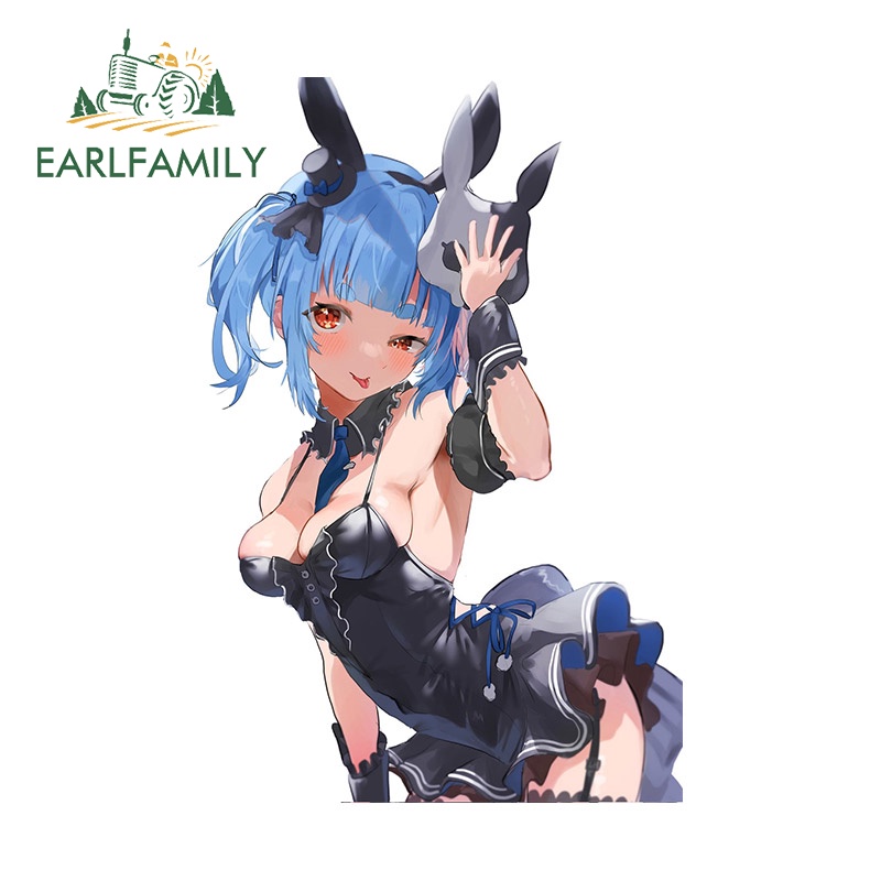 earlfamily-สติกเกอร์-ลายการ์ตูนเด็กผู้หญิงน่ารัก-ป้องกันรอยขีดข่วน-สําหรับติดตกแต่งประตูรถยนต์-13-ซม-x-8-7-ซม