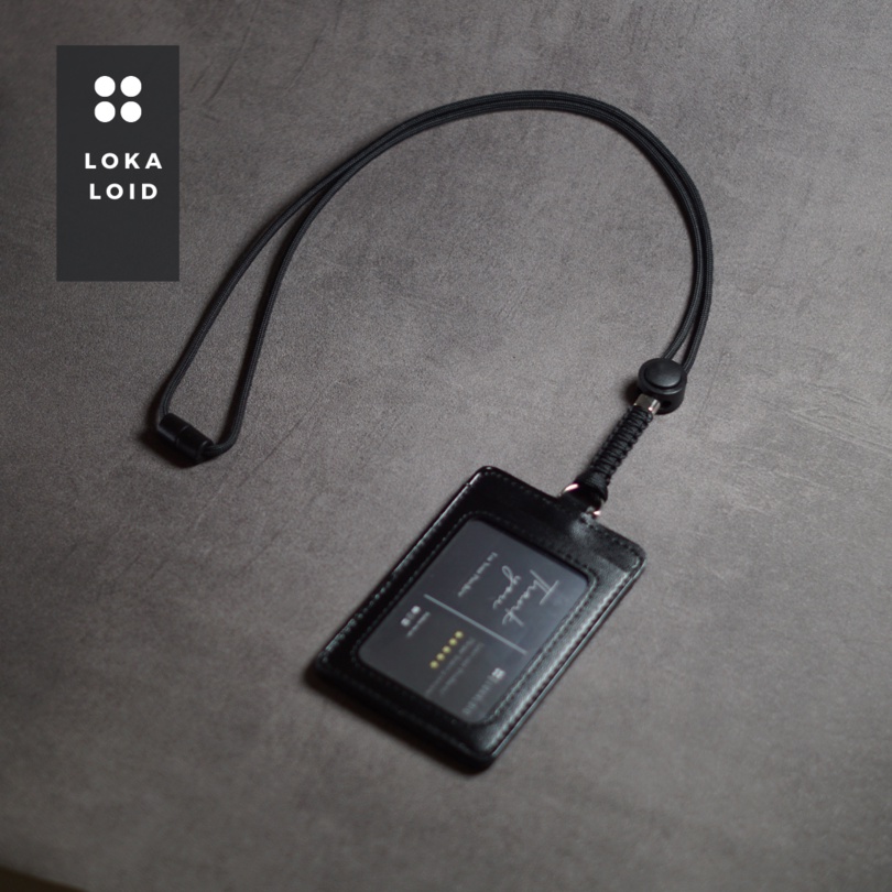 Lanyard Holder Id Card Name Tag Leather 2-sided Card Slot By Lokaloid ...