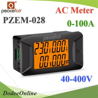 .PZEM-028 AC มิเตอร์ดิจิตอล 0-100A 40-400V โวลท์ แอมป์ วัตต์ พลังงานไฟฟ้า CT ในตัว รุ่น PZEM-028-AC DD