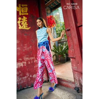 Carisa กางเกง warp pant ใส่สบายสุด สาวๆห้ามพลาด!! ลายดอกไม้สวย งานตัดเย็บอย่างดี [4284B]