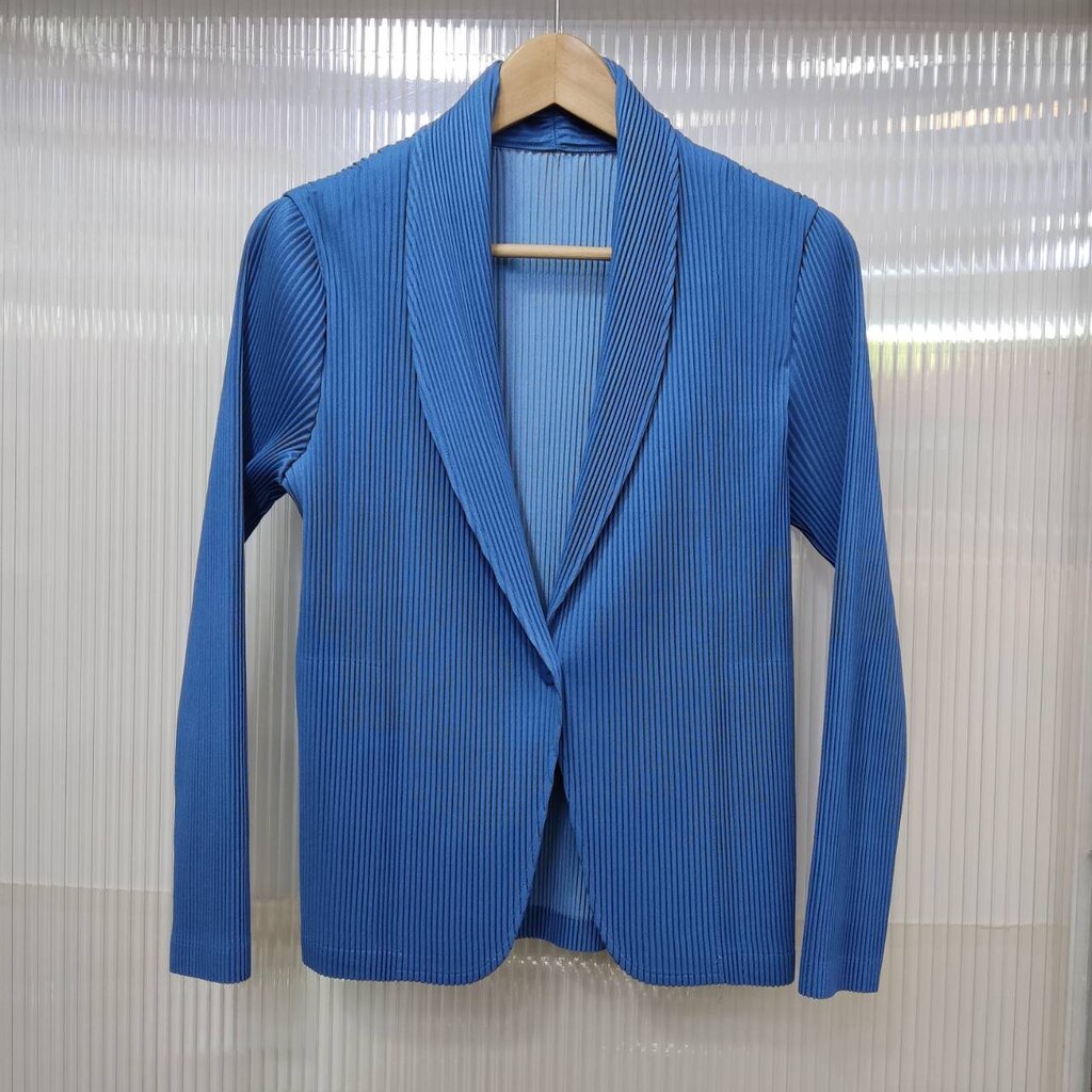 restock-2muay-รุ่น-gjo2297-เสื้อคลุมผู้หญิง-เสื้อคลุมพลีทคุณภาพ-thick-collar-button-front-pleat-jacket-cardigan
