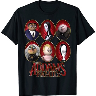 Animation Adams Family The Addams Short-Sleeved Top Men 100% Cotton Round Neck T- เสื้อ