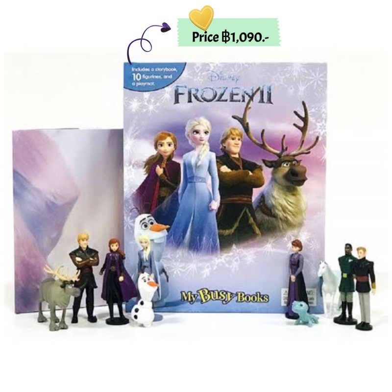 disney-busy-book-หนังสือปกแข็งพร้อมโพสเตอร์และโมเดล-จาก-usa-ลาย-disney-frozen-2-my-busy-book