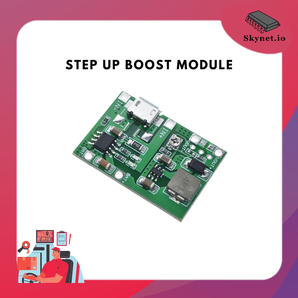 3.7V 9V 5V 2A Adjustable Step Up 18650 Lithium Battery Charging ...