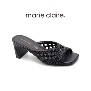 Bata บาจา Marie Claire รองเท้าส้นสูงแบบสวม แฟชั่น สวมใส่ง่าย สูง 2.5 นิ้ว สำหรับผู้หญิง รุ่น MULLIYA สีดำ 6706283