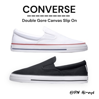 ภาพหน้าปกสินค้ารองเท้าผ้าใบผู้ชายหญิง  🔥36-44 🔥 Converse Seasonal Double Gore Canvas Slip On  (พร้อมส่ง💯/ รุ่นนี่ใส่ตรงไซส์) พร้อมกล่อง ที่เกี่ยวข้อง