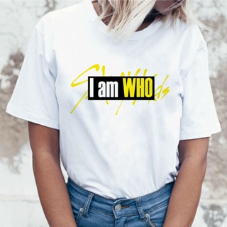 ☈✺❒Stray Kids I Am Who Korean T Shirt T-shirt Tshirt Women Female Femme Clothes Harajuku Top Tee Shi_11