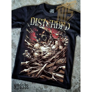 NTS 338 Disturbed Asylum เสิ้อยืดดำ เสื้อยืดชาวร็อค เสื้อวง New Type System NTS Rock brand Sz. S M L XL XXL_57