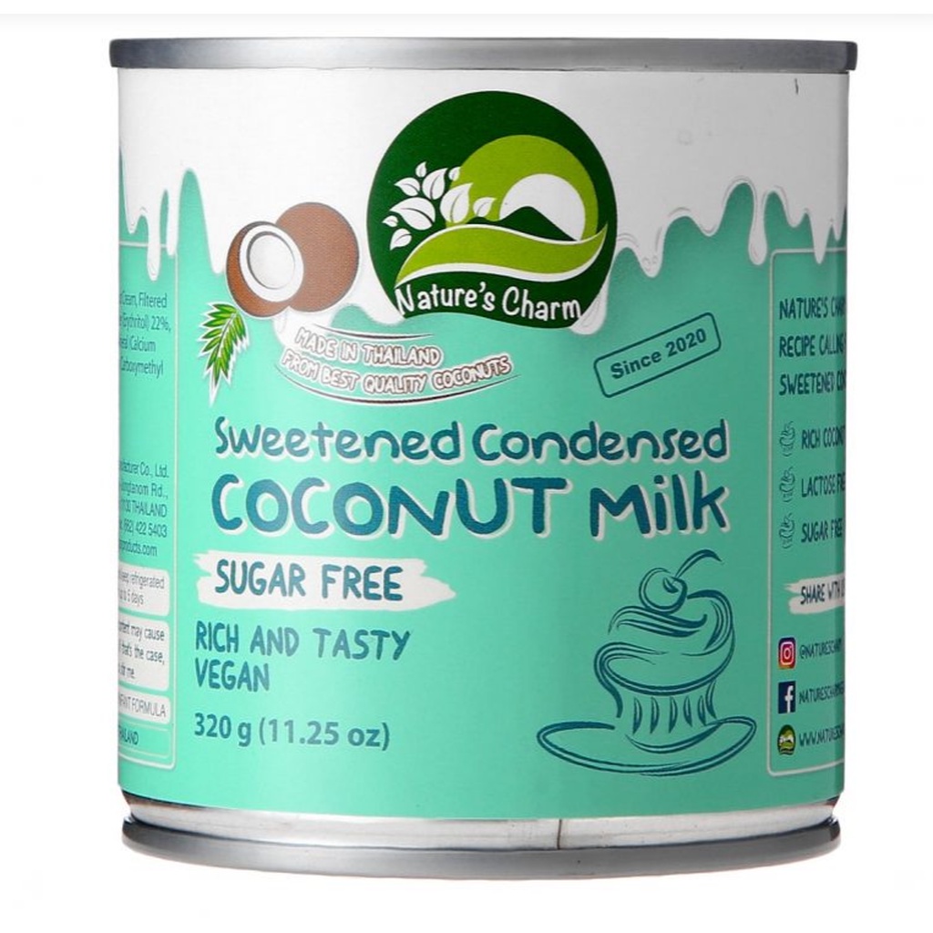 ภาพหน้าปกสินค้านมข้นหวานมะพร้าวชูการ์ฟรี Nature's Charm Sweetened Coconut Condensed Milk Sugar Free 320 g. (02-7772) จากร้าน cmbakermart บน Shopee