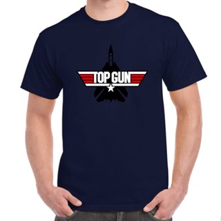 [Hot Sales T shirt] Top Gun Retro Logo Tom Cruise Val Kilmer Navy T-shirt 100% Cotton Mens gildan T-shirt GT_11