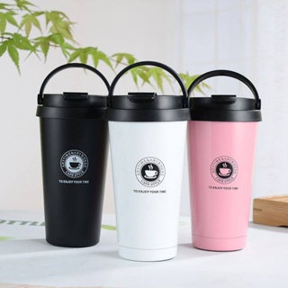 coffee mug stainless steel แก้วกาแฟสแตนเลสฝาหูหิ้ว