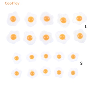 Cooltoy ไข่ดาวเรซิ่นจําลอง ขนาดเล็ก สําหรับตกแต่งบ้านตุ๊กตา 1:12 10 ชิ้น