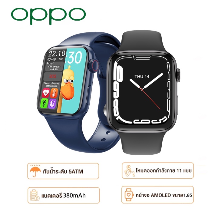 ภาพหน้าปกสินค้าSmart Watch 2022 New OPPO สมาร์ทวอทช์ รองรับภาษาไทย นาฬิกาสมาร์ทวอทช์ สัมผัสได้เต็มจอ นาฬิกาsport COD