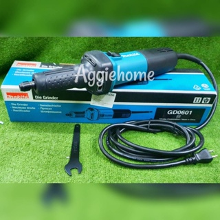 MAKITA  เครื่องเจียร์คอยาว 1/4 นิ้ว รุ่น GD0601 (400W.| 220V.| สวิทซ์ไลด์ข้าง) เจียร เจียร์คอยาว