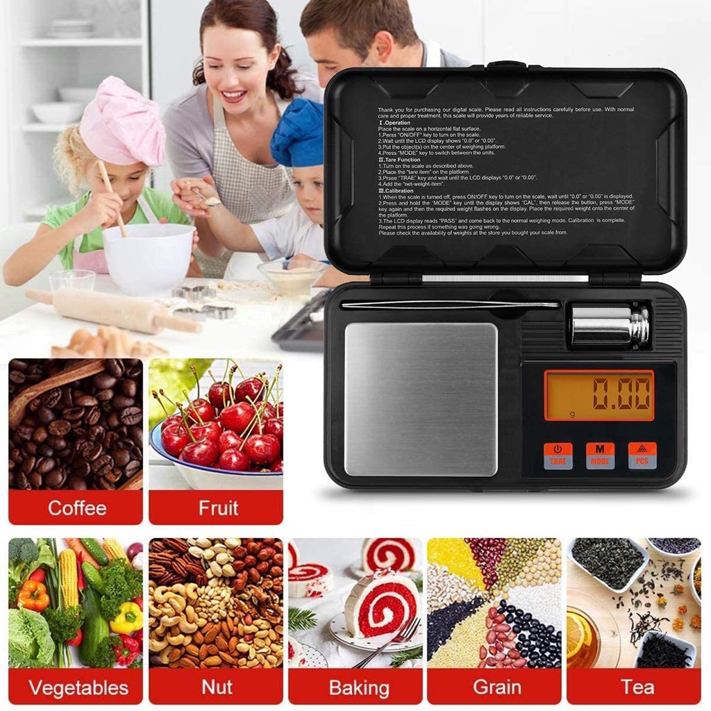 เครื่องชั่งดิจิตอล-เครื่องชั่งดิจิตอลแบบพกพา-200g-0-01g-digital-scale-cx-series