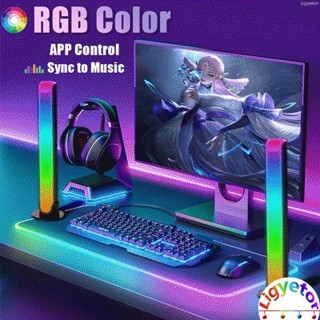 Ligyetor สายไฟ RGB LED ควบคุมด้วยเสียงเพลง 3D สีสันสดใส สําหรับเต้นรํา บรรยากาศรถยนต์