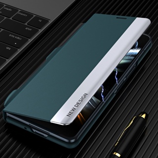 เคสโทรศัพท์มือถือหนัง ฝาพับ พร้อมช่องใส่ปากกา หรูหรา สําหรับ Samsung Galaxy Z Fold 4 ELVEV Z Fold 3