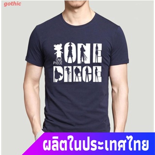 gothic เสื้อยืดลำลอง เสื้อยืด สไตล์ฮิปฮอป ลายการ์ตูน One Piece สีน้ำเงินคราม One Piece_22