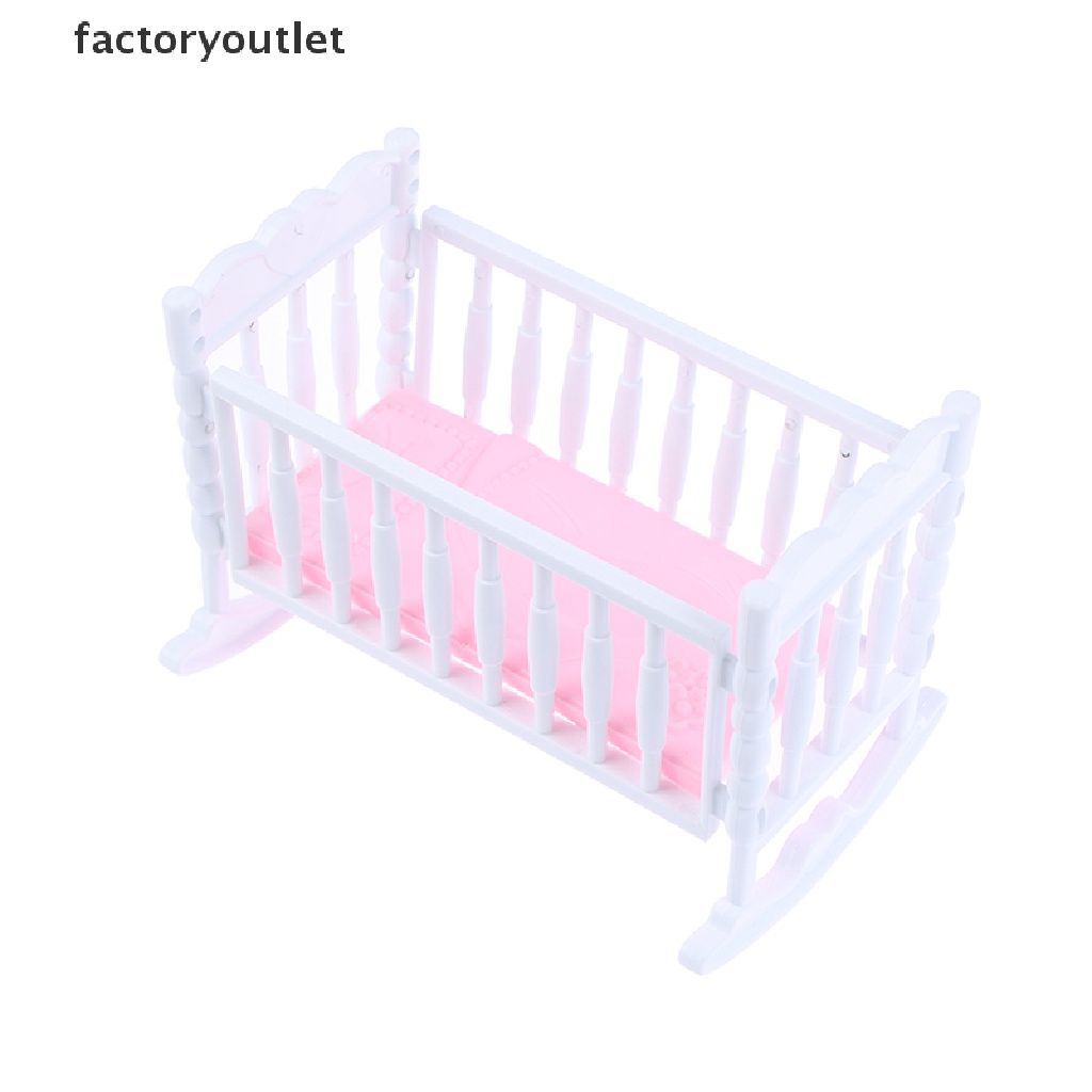 flth-เปลเตียงนอนเด็กทารก-สีชมพูอ่อน-สีขาว-อุปกรณ์เสริม-สําหรับบ้านตุ๊กตา