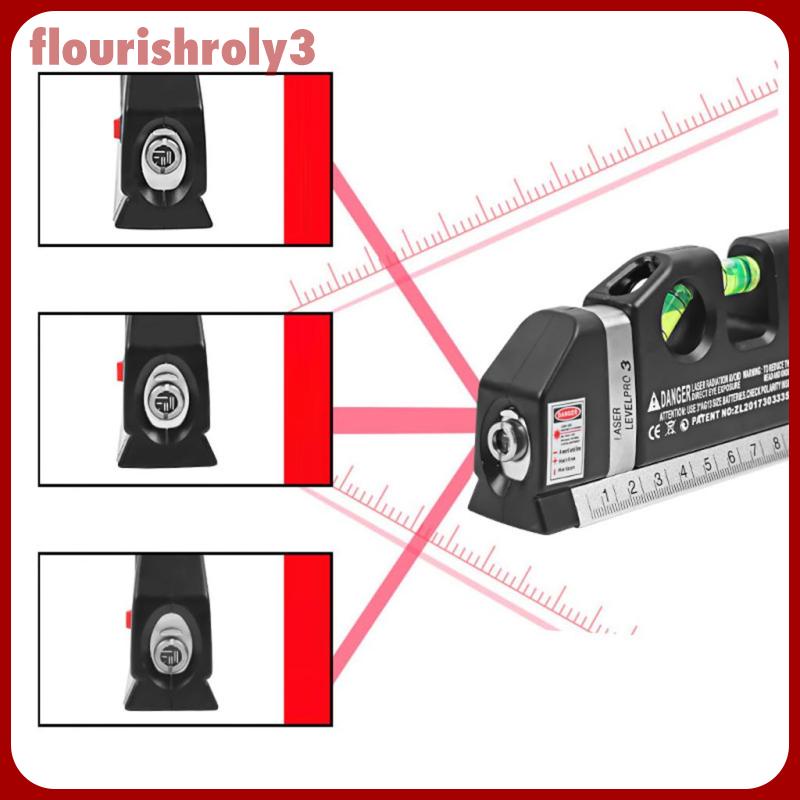 flourish-ชุดไม้บรรทัดเลเซอร์วัดระดับแนวตั้ง-แนวนอน-อเนกประสงค์