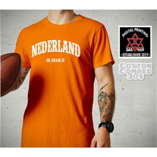 เสื้อยืดแขนสั้น พิมพ์ลาย Nederland DE ORANJE Netherlands Holland สําหรับผู้ชาย