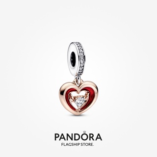 Pandora ชาร์มทูโทน จี้รูปหัวใจ ของขวัญวันหยุด สําหรับผู้หญิง p804
