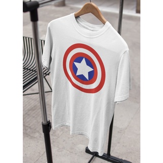 คอตต้อนคอกลมเสื้อยืด Unisex รุ่น Captain America T-Shirt สวยใส่สบายแบรนด์ Khepri 100%cotton comb รีดทับลายได้เลย ไม_11
