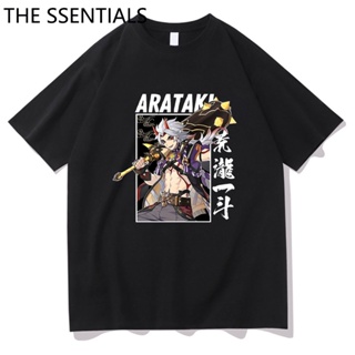 Arataki Itto T-Shirt Men Funny Harajuku Streetwear Graphic Genshin Impact Shirt Male Kawaii Tshirt Cartoon Tees_05