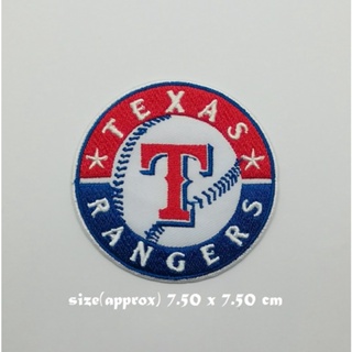 ตัวรีดติดเสื้อ baseball Texas Rangers ตกแต่งเสื้อผ้า แจ๊คเก็ต Embroidered Iron on Patch  DIY
