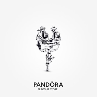 Pandora Charm จี้กระดิ่ง รูปเรือโจรสลัด กัปตันดิสนีย์ ของขวัญวันหยุด สําหรับผู้หญิง p804