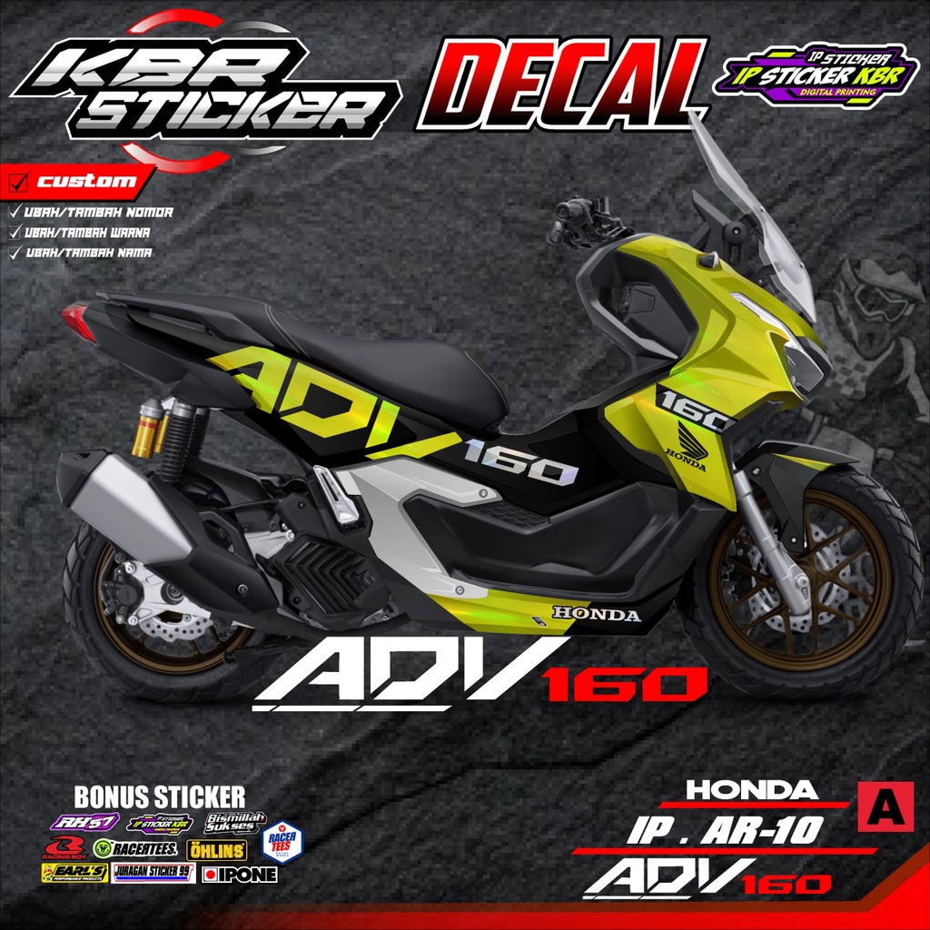 Adv 160 DECAL STICKER- สติ๊กเกอร์อเนกประสงค์ DECAL ADV 160 AR.10 ...