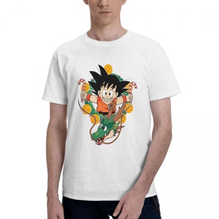 T-shirt เสื้อยืดแขนสั้น ผ้าฝ้าย 100% พิมพ์ลาย Bandai Dragon Ball Z Merry X Mas Kakaroto สําหรับผู้ชาย S-5XL_04